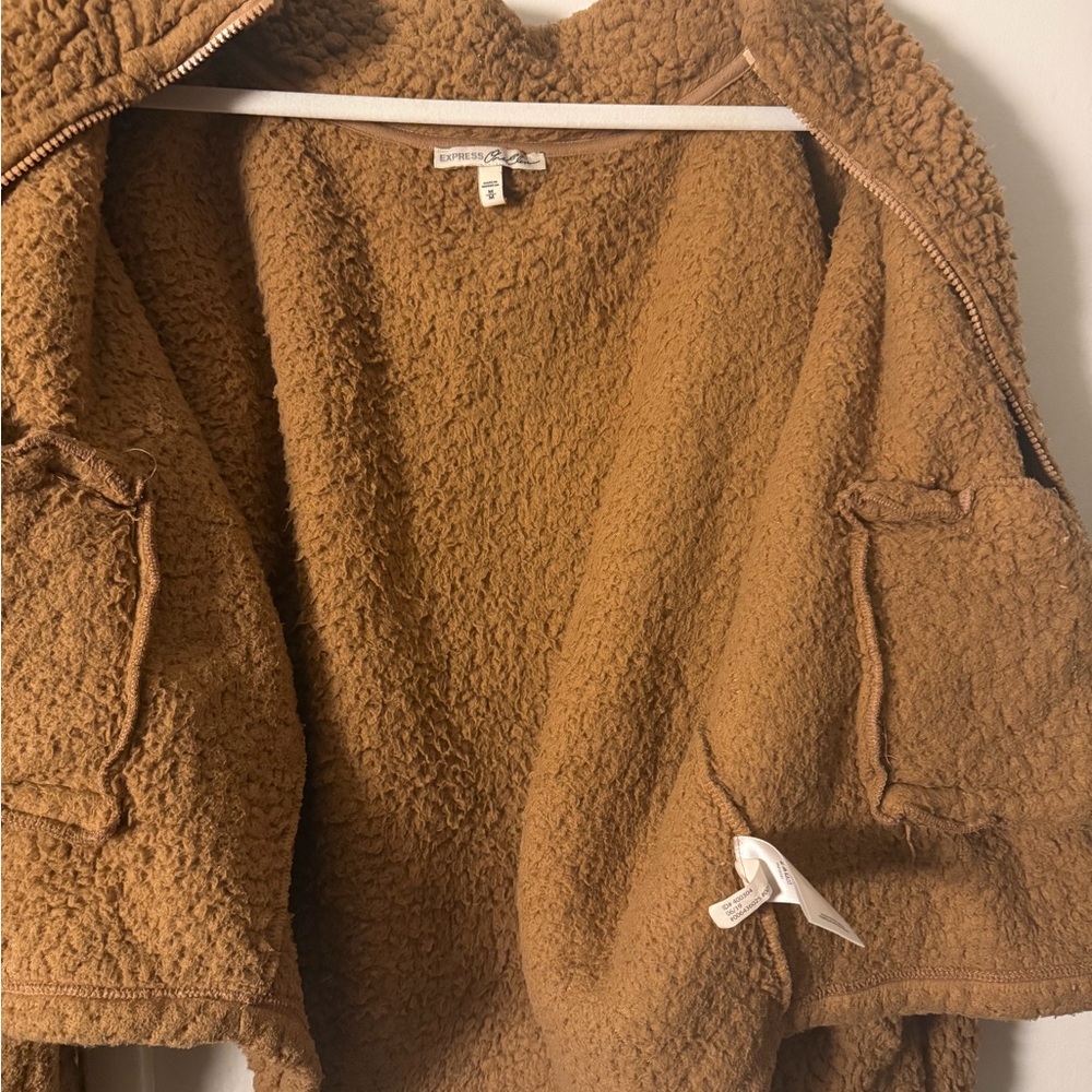 Express Tan Sherpa Jacket - Picture 5 of 5